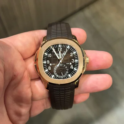 Aquanaut Travel Time 5164 Rose Gold / Brown