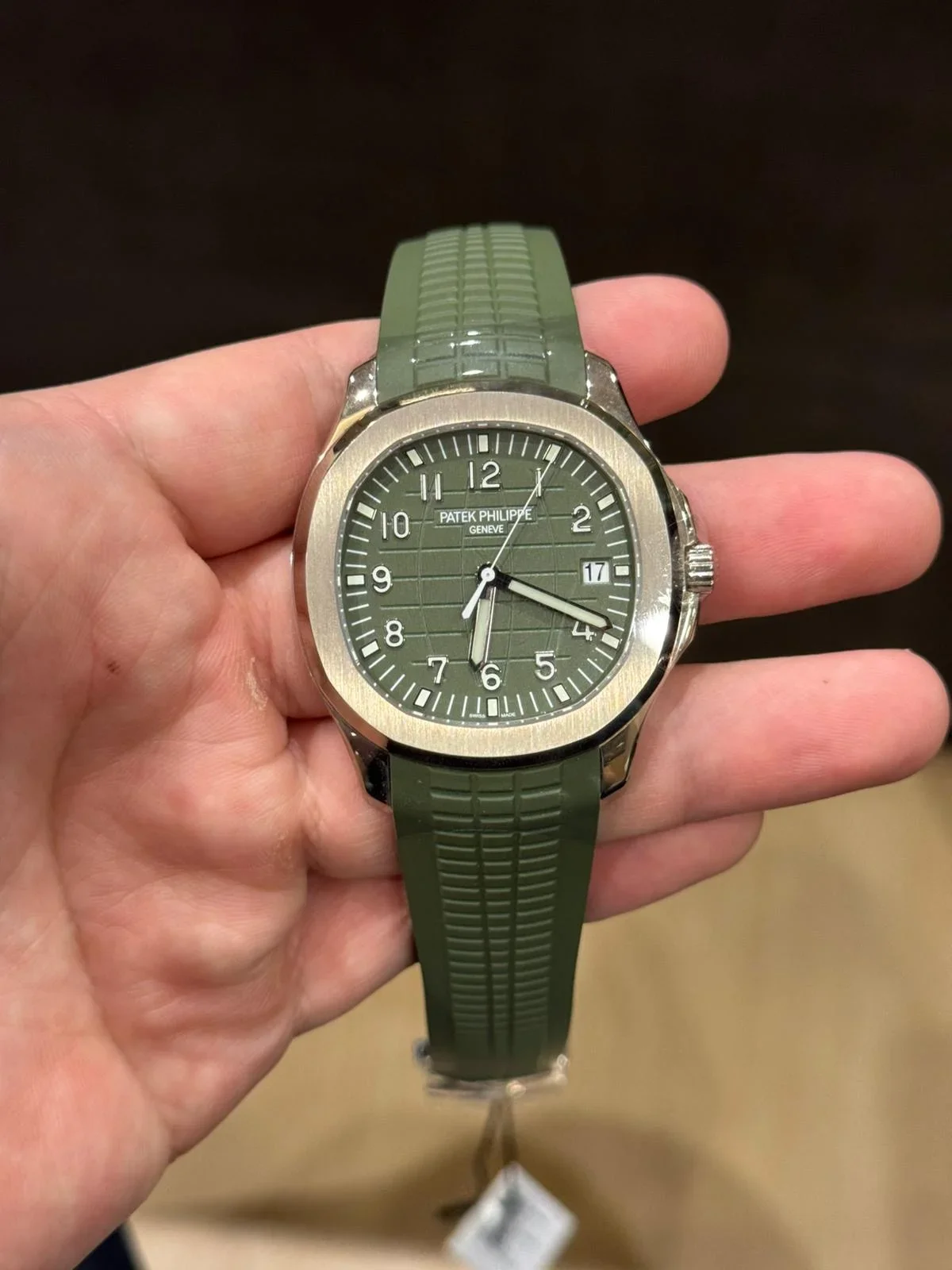 Aquanaut 5168 White Gold / Green