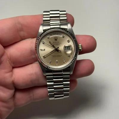 Day-Date 18039 Silver Diamond