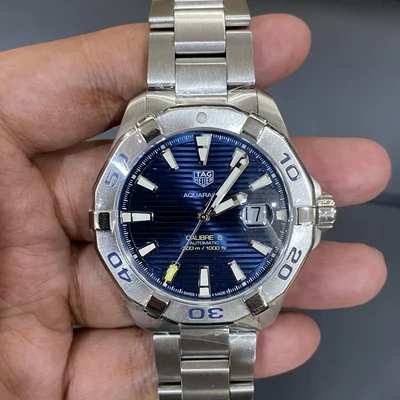 Aquracer 300M Calibre 5 43 Stainless Steel / Blue / Bracelet