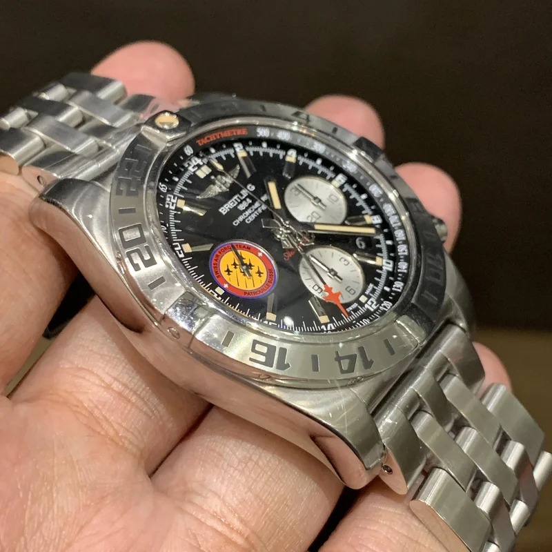 Thumb Chronomat 44 GMT Stainless Steel / Onyx Black / Bracelet