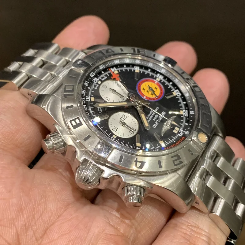 Thumb Chronomat 44 GMT Stainless Steel / Onyx Black / Bracelet