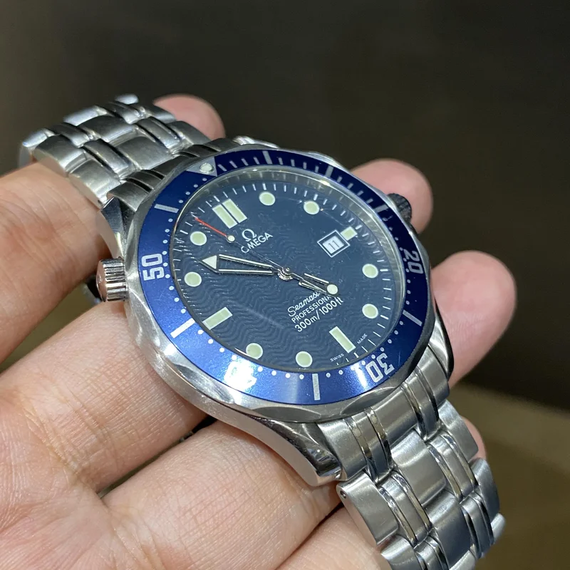 Thumb Seamaster Diver 300M Quartz 41 Stainless Steel / Blue / Bracelet / James Bond
