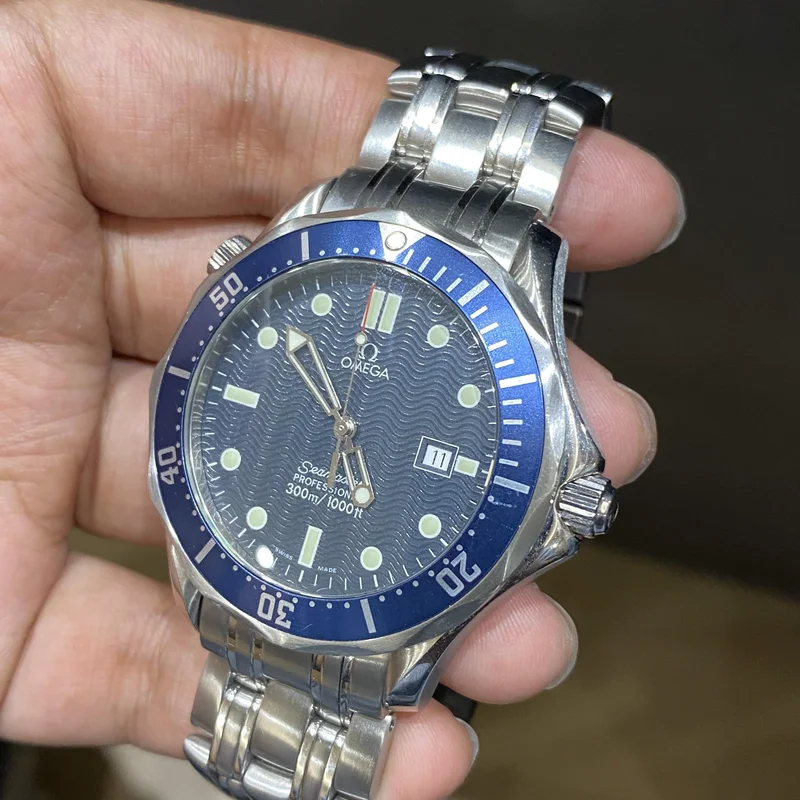 Thumb Seamaster Diver 300M Quartz 41 Stainless Steel / Blue / Bracelet / James Bond