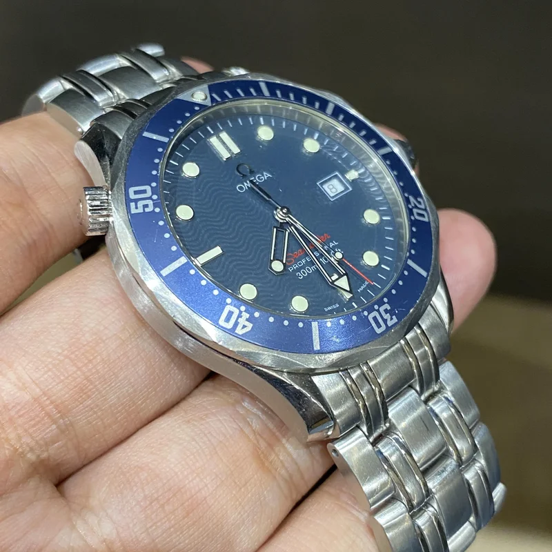 Thumb Seamaster Diver 300M Quartz 41 Stainless Steel / Blue / Bracelet