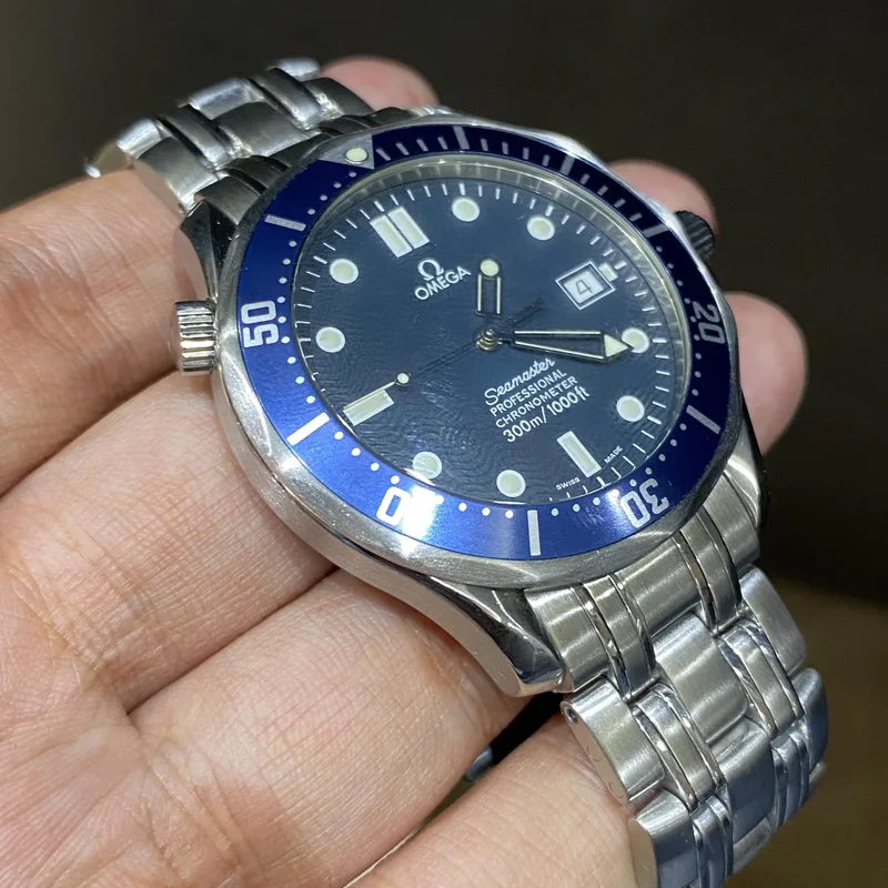 Thumb Seamaster Diver 300M Automatic 41 Stainless Steel / Blue / Bracelet / James Bond