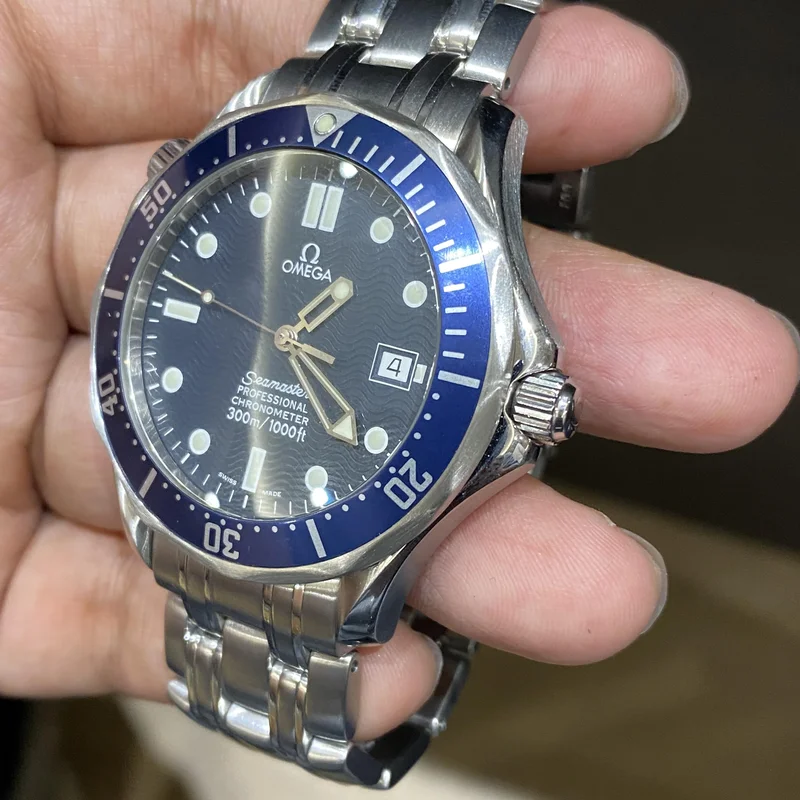 Thumb Seamaster Diver 300M Automatic 41 Stainless Steel / Blue / Bracelet / James Bond