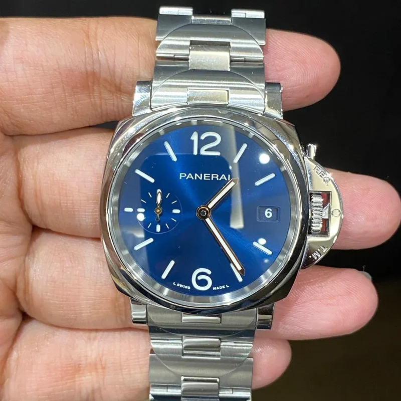 Luminor Due 38 Automatic Stainless Steel / Blue / Bracelet
