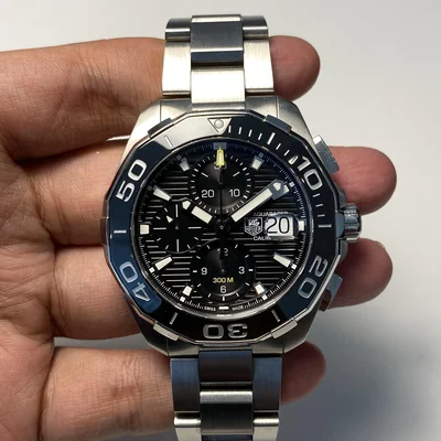 Aquaracer 300M Calibre 16 43 Stainless Steel / Black / Bracelet