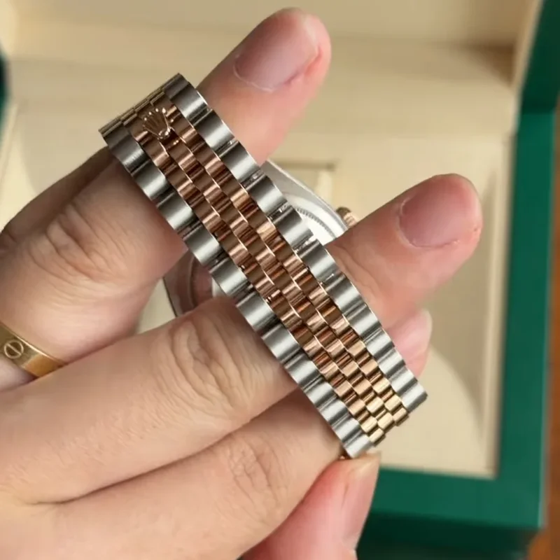 Thumb Datejust 36 Rolesor Everose Fluted / Jubilee / Black Roman