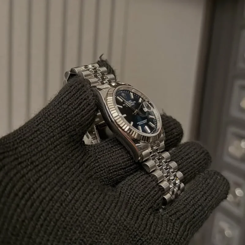 Thumb Datejust 36 Stainless Steel / Fluted / Blue / Jubilee