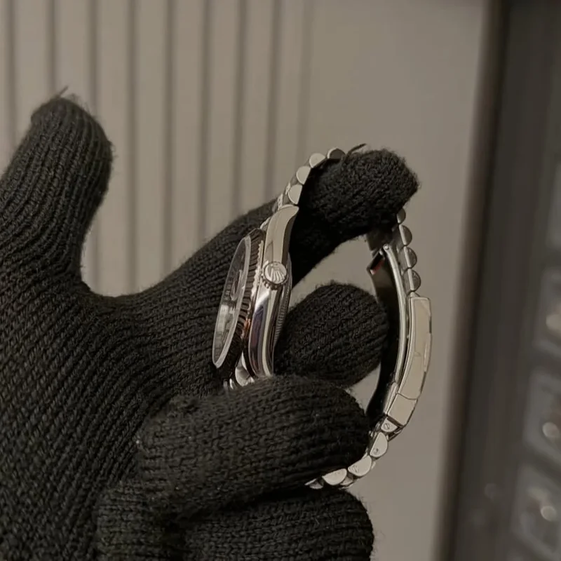 Thumb Datejust 36 Stainless Steel / Fluted / Blue / Jubilee