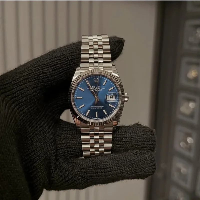 Datejust 36 Stainless Steel / Fluted / Blue / Jubilee