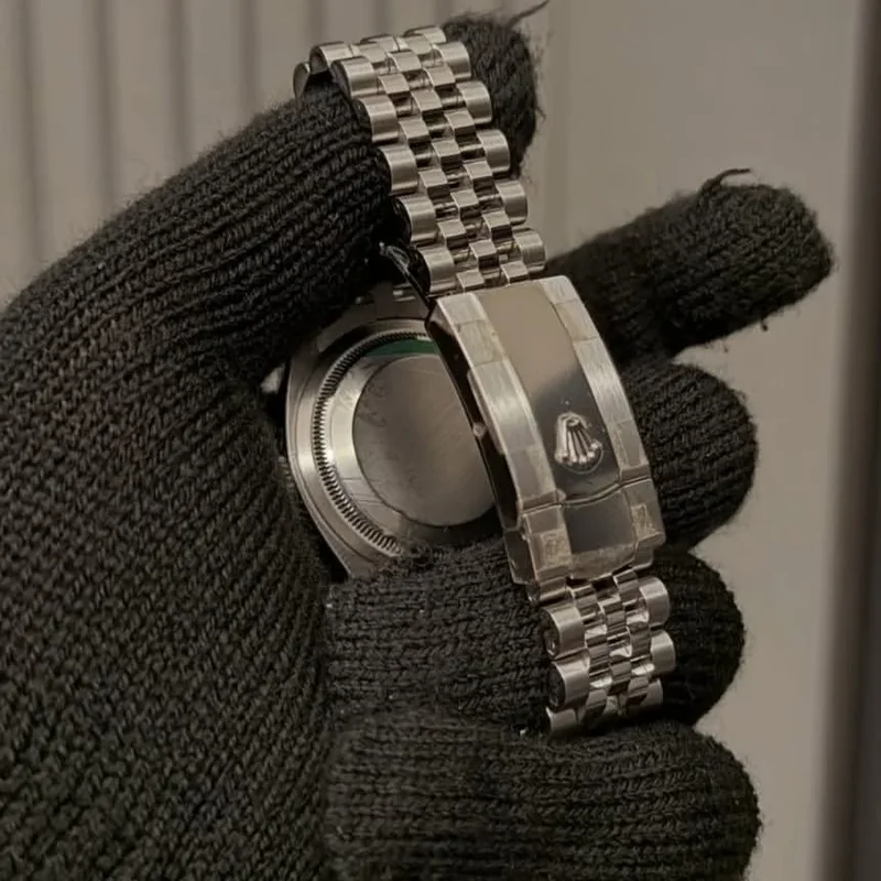 Thumb Datejust 36 Stainless Steel / Fluted / Blue / Jubilee