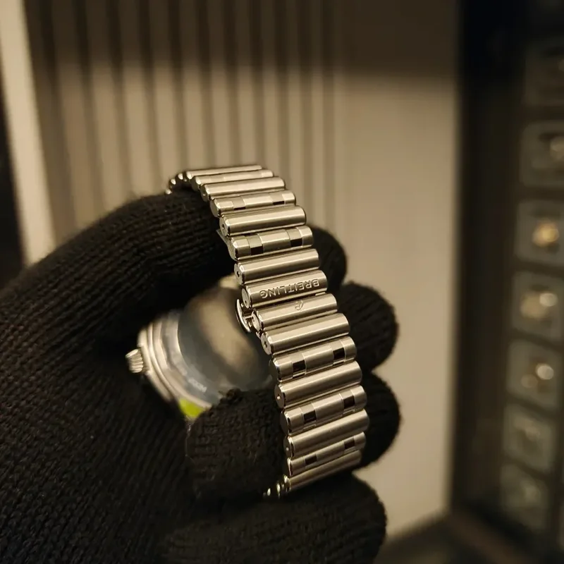 Thumb Chronomat  40 GMT Stainless Steel / Green / Rouleaux