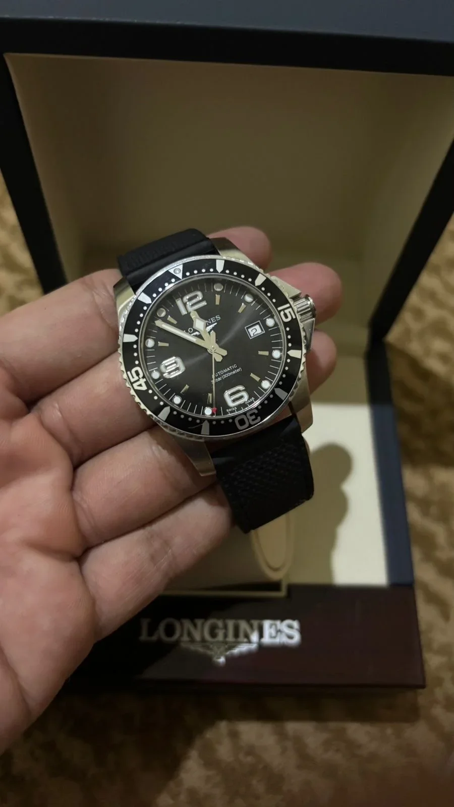 HydroConquest 41 Automatic Stainless Steel / Black / Bracelet