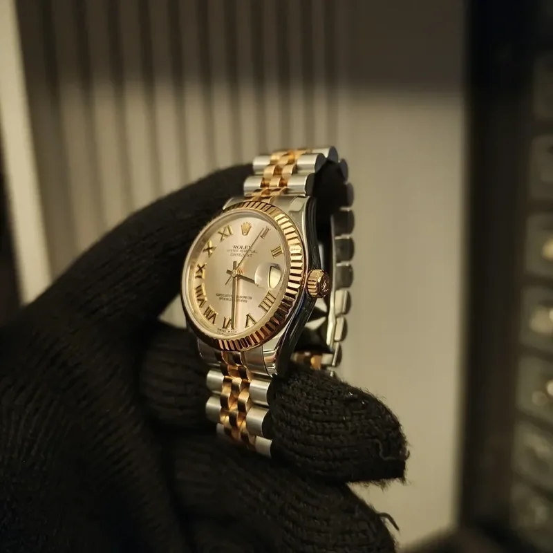Thumb Datejust 31 Rolesor Everose Fluted / Jubilee / Pink Roman