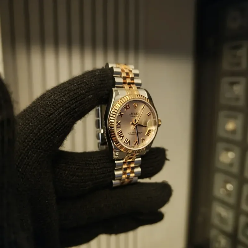 Thumb Datejust 31 Rolesor Everose Fluted / Jubilee / Pink Roman