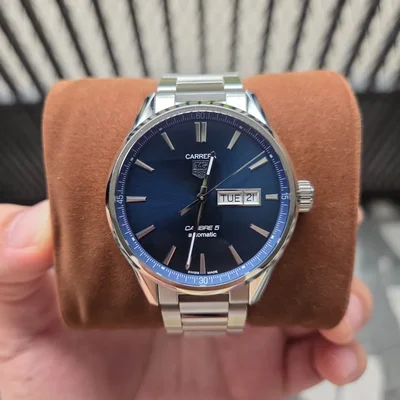 Carrera Calibre 5 Day Date Stainless Steel / Blue / Bracelet
