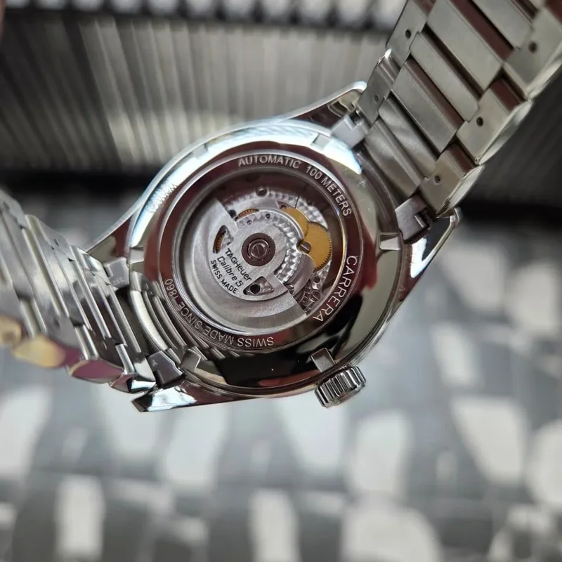 Thumb Carrera Calibre 5 Day Date Stainless Steel / Blue / Bracelet