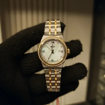 Royal Date 28 Stainless Steel / Yellow Gold - Diamond / MOP