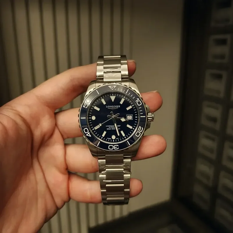 Hydroconquest 39 Automatic Stainless Steel / Ceramic / Blue