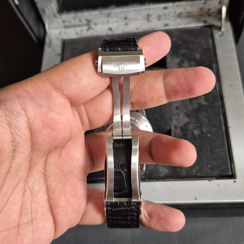 Thumb Pontos Day-Date 40 Stainless Steel / Blue / Strap
