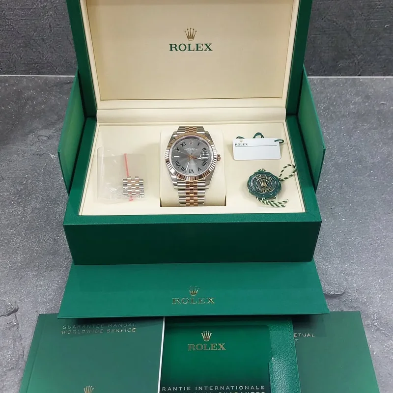 Thumb Datejust 41 Rolesor Everose Fluted / Jubilee / Slate - Roman