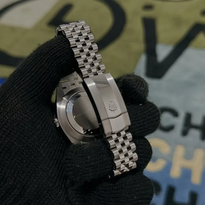 Thumb Datejust 41 Stainless Steel Fluted / Jubilee / Blue