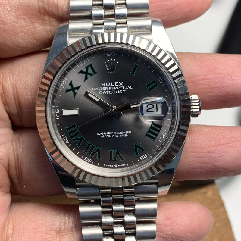Datejust 41 Stainless Steel Fluted / Slate - Roman / Jubilee
