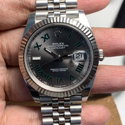 Datejust 41 Stainless Steel Fluted / Slate - Roman / Jubilee