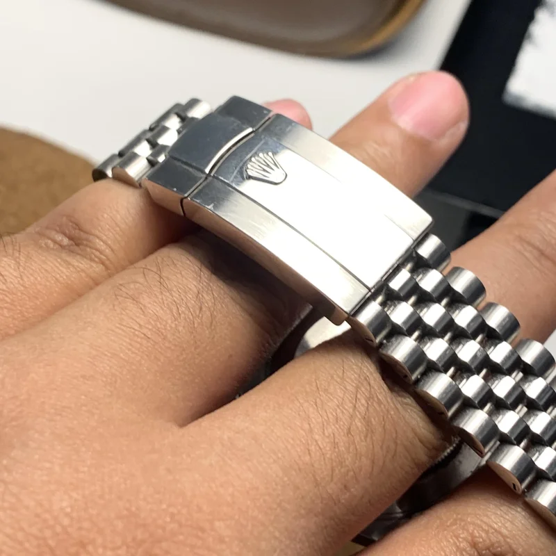 Thumb Datejust 41 Stainless Steel Fluted / Slate - Roman / Jubilee