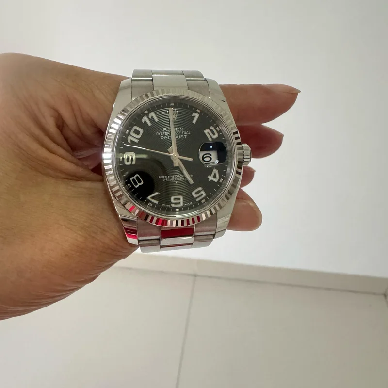 Datejust 36 Stainless Steel Fluted / Oyster / Black Arabic