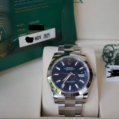 Datejust 41 Stainless Steel Smooth / Oyster / Blue
