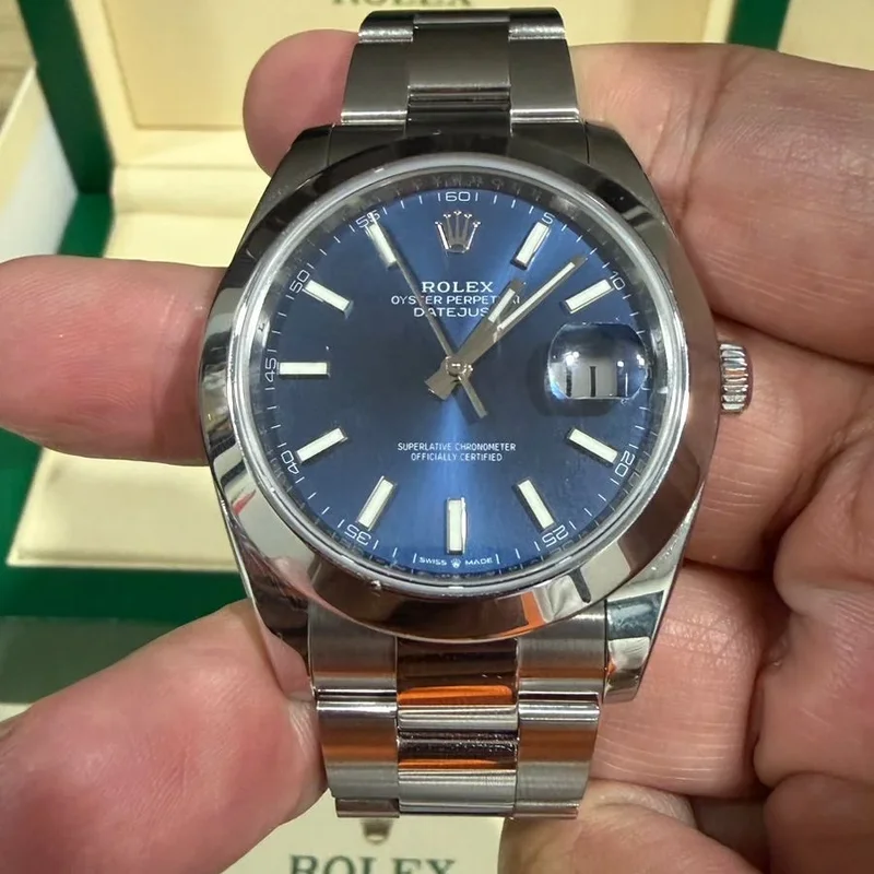 Datejust 41 Stainless Steel Smooth / Oyster / Blue