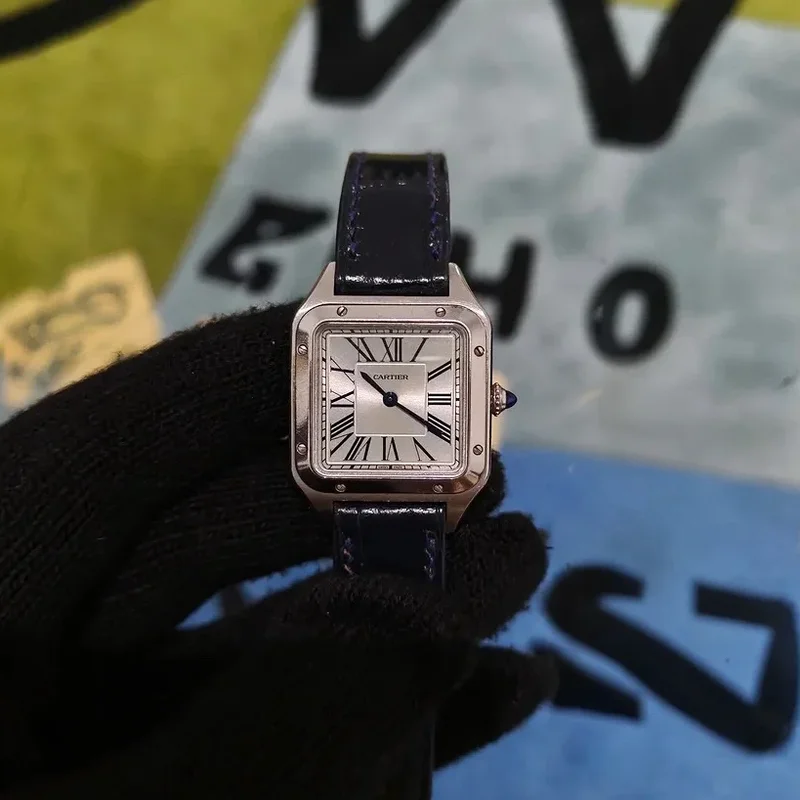 Santos Dumont Small Stainless Steel / Strap
