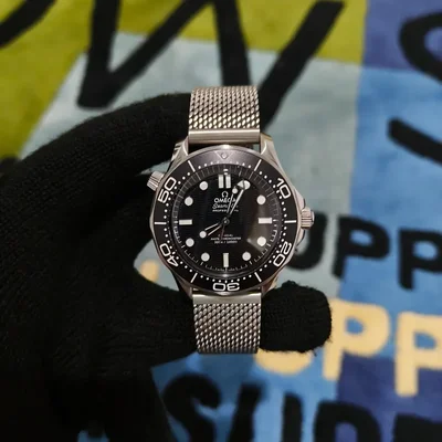 Seamaster Diver 300M Master Co-Axial 42 Stainless Steel / Black - Mesh