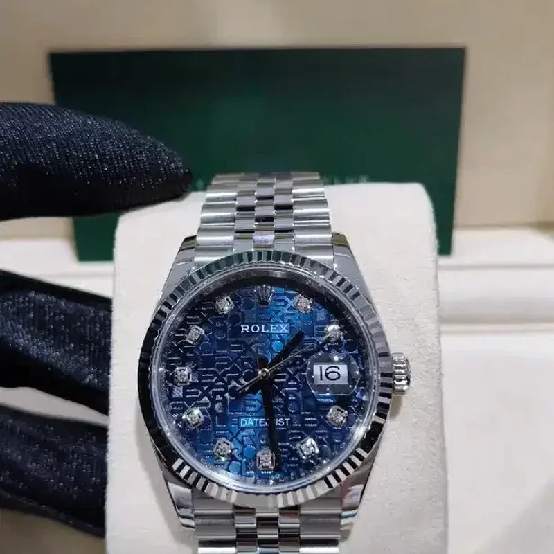 Datejust 36 Stainless Steel / Fluted / Blue Jubilee / Jubilee