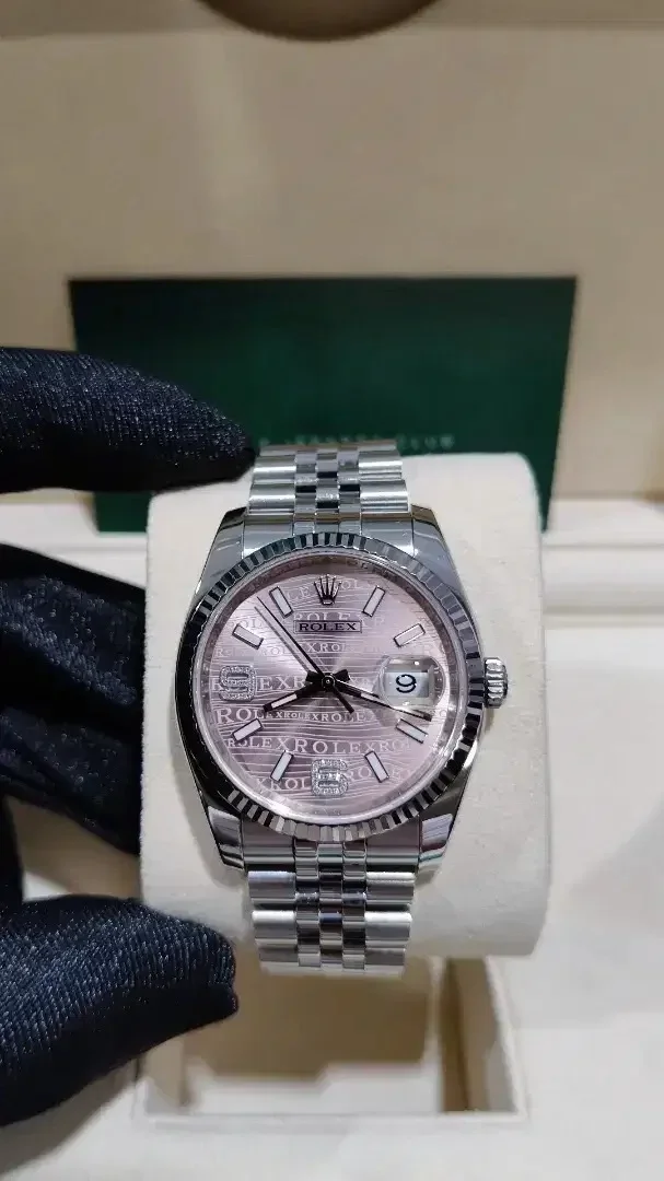 Datejust 36 Stainless Steel Fluted / Jubilee / Pink Wave
