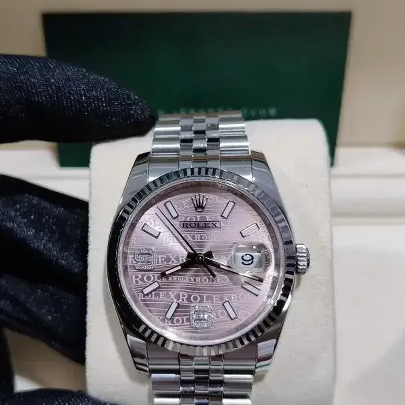 Datejust 36 Stainless Steel Fluted / Jubilee / Pink Wave