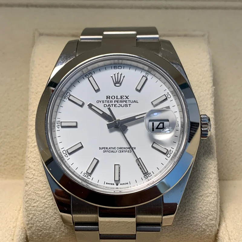 Datejust 41 Stainless Steel Smooth / Oyster / White