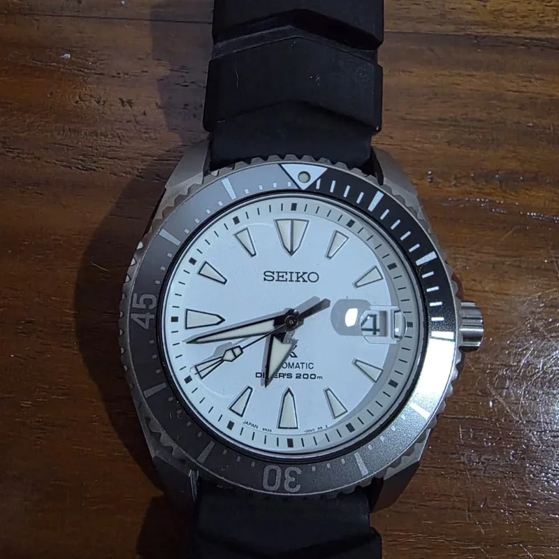 Prospex Shogun SPB191J1 Titanium Automatic / White