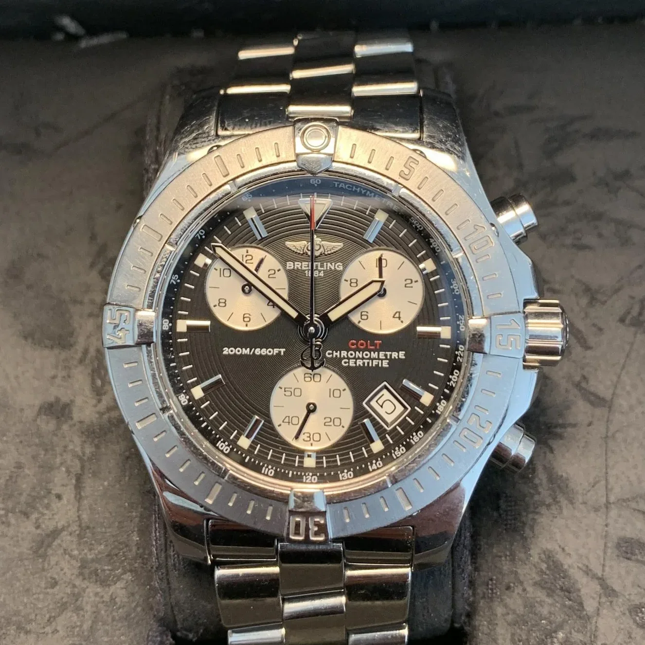 Colt Chronograph 41 Quartz Stainless Steel / Black