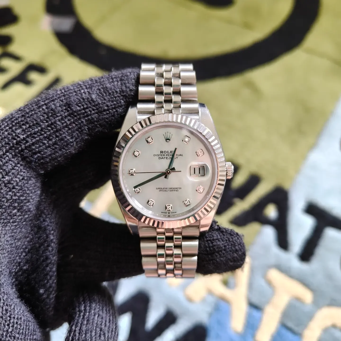 Datejust 41 Stainless Steel Fluted / Jubilee / MOP Diamond