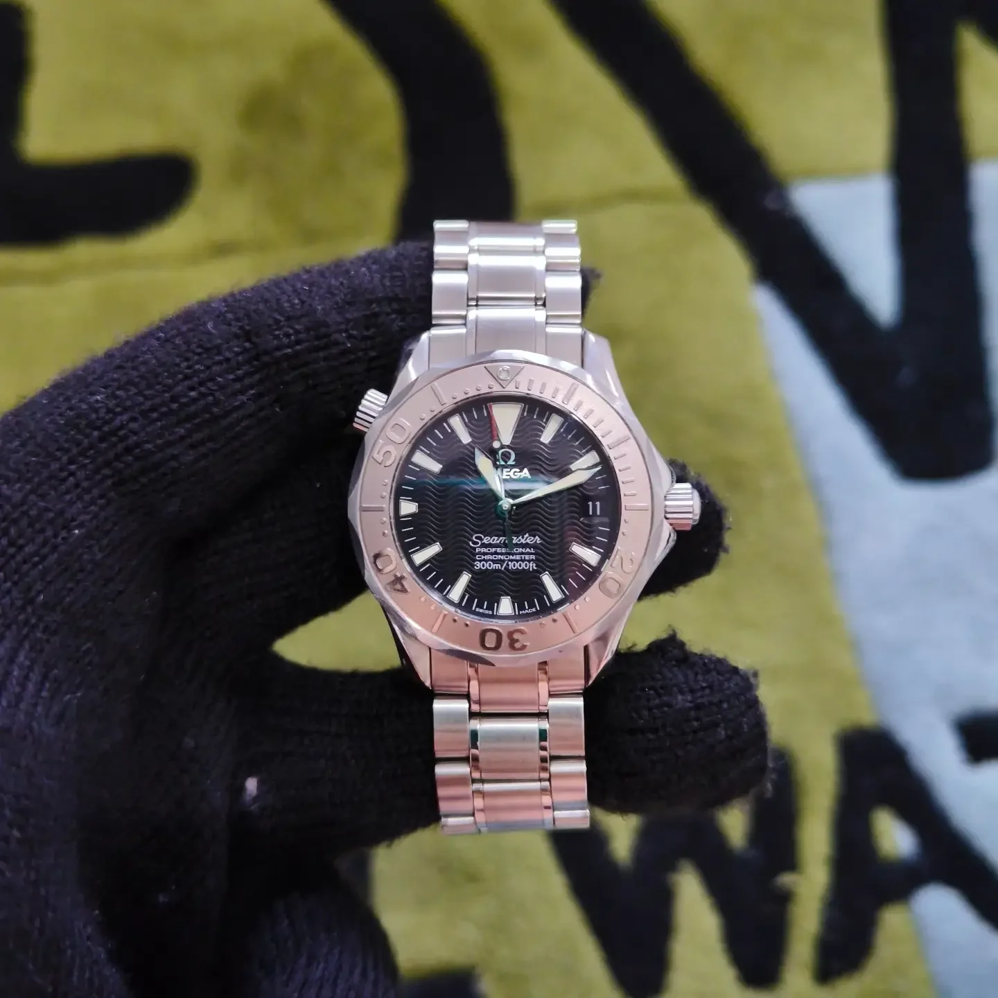 Seamaster Diver 300M Automatic 36.25 Stainless Steel / White Gold / Black / Bracelet