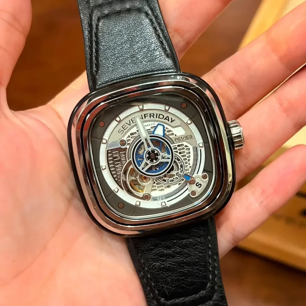 P Series PS1/01 Automatic Skeleton Black / Strap