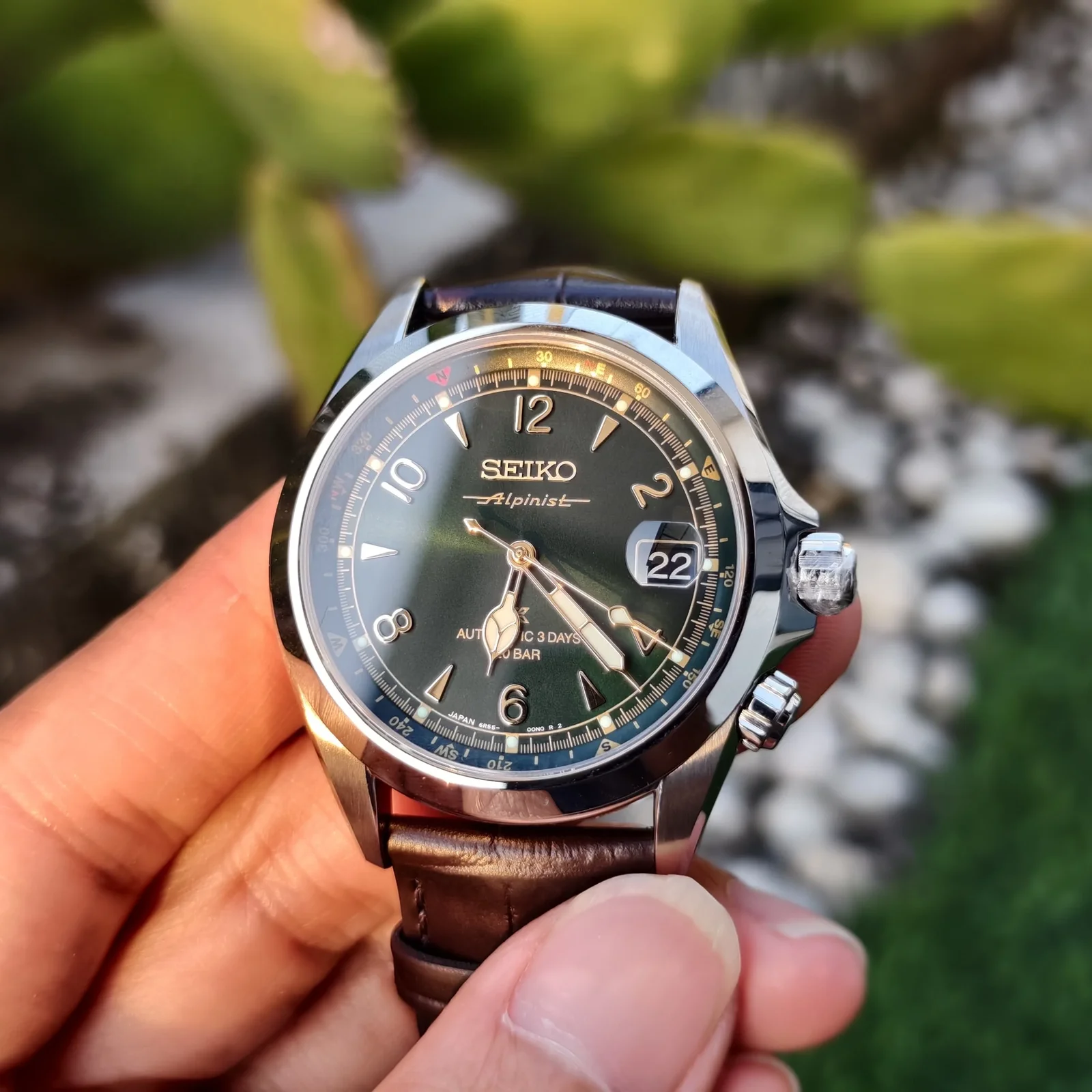 Prospex SPB507J1 Alpinist Automatic Summit Green Dial / Leather Strap