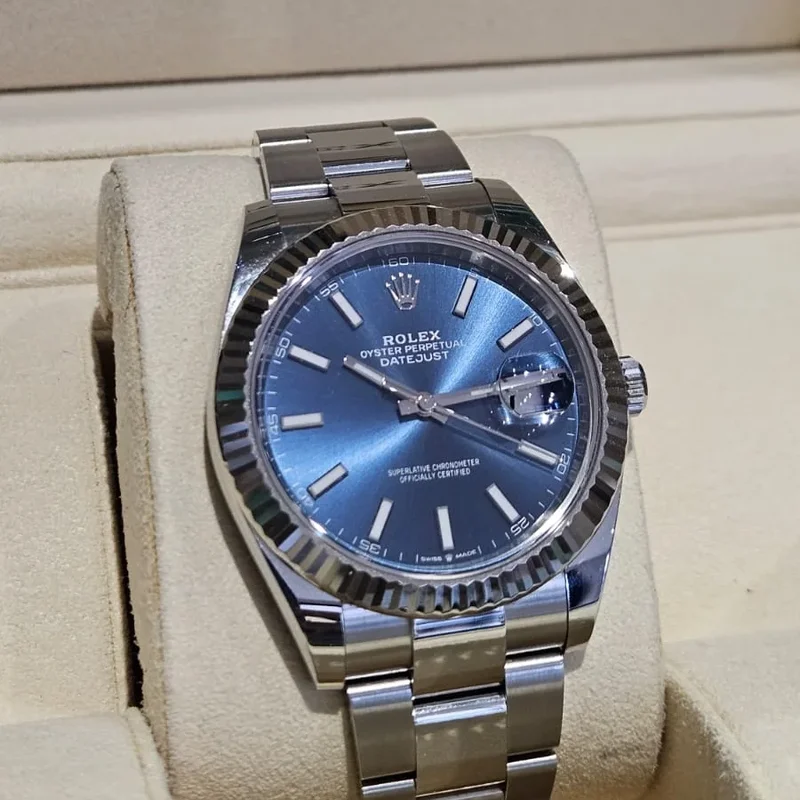 Datejust 41 Stainless Steel Fluted / Oyster / Blue