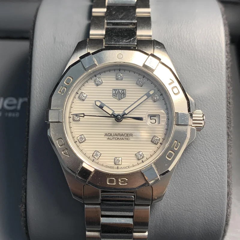Aquaracer 300M Calibre 9 Automatic 32 Stainless Steel / MOP - Diamond / Bracelet