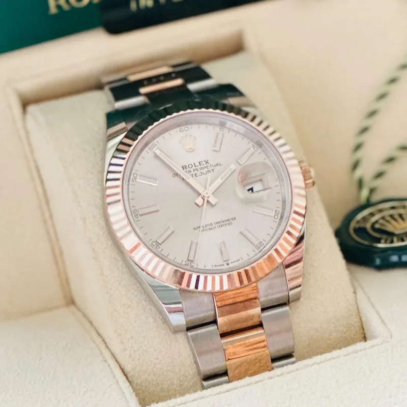 Datejust 41 Rolesor Everose Fluted / Oyster / Sundust